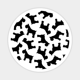 Schnauzer Black Pattern Magnet